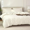 thumbnail image 2 of Cream White Duvet Cover King Size 3 Piece-100% Egyptian Cotton Duvet Cover Set ，1600 Thread Count -Extra Soft Bedding Set(104x90 inches), 2 of 13