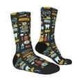 thumbnail image 2 of Goofa Teeth Printed Men's Crew Socks, Soft Durable Breathable Moisture-Wicking with Odor Control Cotton socks, 2 of 9