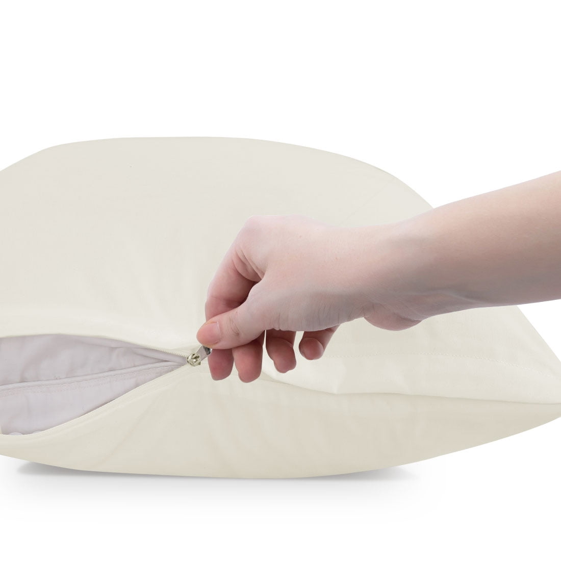 Unique Bargains 4-Piece Soft Microfiber Pillowcases Beige Queen(20"x30")