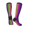 thumbnail image 4 of Daiia Sports Socks Animal Paw Rainbow Printed Novelty Crew Socks for Men Women Knee High Socks Cotton Socks Soft & Breathable Support Unisex Socks, 4 of 9