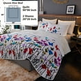 thumbnail image 6 of Floral Bedspread for Queen Beds – Includes Bedspread and Shams (White), 6 of 8