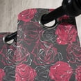 thumbnail image 4 of Ambesonne Floral Grommet Curtain, Ombre Rose Blooom Art, 50" x 63", Charcoal Grey Magenta, 4 of 6