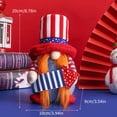 thumbnail image 3 of 4th of July Patriotic Gnome for American Independence Day Gift Handmade Stars and Stripes Nisse Scandinavian Folklore Elf Dwarf Home Household Ornaments Kitchen Tiered Tray Decorations, 1PC, 3 of 9