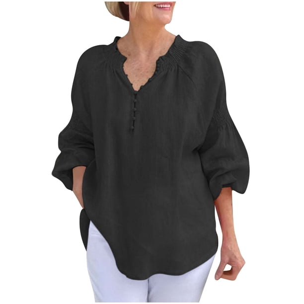 Algodón Falda Larga Mujeres Nuevo Casual Algodón Y Lino Manga Corta Pullover, V-Cuello Puerta Tubo Multi-Color Top