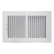 Tru Aire 4 in. H X 8 in. W 2-Way Powder Coat White Steel Wall/Ceiling Register