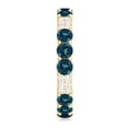 thumbnail image 4 of Rosec Jewels London Blue Topaz Eternity Wedding Band (AAA Quality) - Natural Blue Topaz Diamond Ring for Women - with Jewelry Box, 10K Yellow Gold, US 12.00, 4 of 9