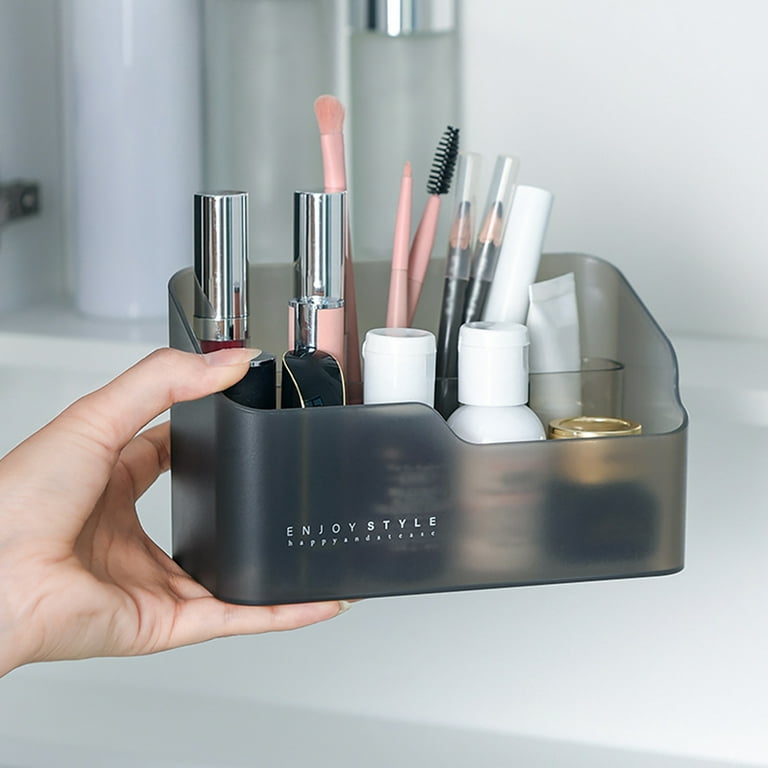 Travelwant Drawer Organizer Set Dresser Desk Drawer Dividers - Bathroom Vanity Cosmetic Makeup Trays - Multipurpose Clear Plastic Storage Bins for