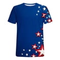 thumbnail image 5 of MEICHEN 4th of July Outfits for Women Short Sleeve American Flag Print Shirts Crewneck USA Flag Patriotic Casual Tops Summer 250th Anniversary Tops, 5 of 5