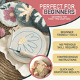 thumbnail image 4 of Emri Lane Floral Punch Needle Kit for Beginners Includes Embroidery Hoop, Punch Needle Tools Yarn and Monk Cloth DIY Craft Set of 6, 4 of 7