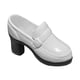 thumbnail image 5 of Zapatos de colegiala a escala 1:6, zapatos de uniforme de muñeca de moda, calzado de cuero PU. Blanco, 5 of 9