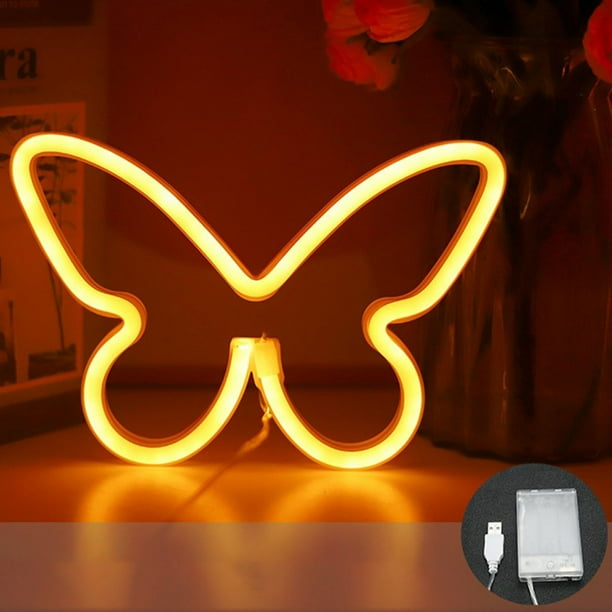 Decoración del hogar, decoración de habitaciones, decoración de paredes, letreros de neón, luz nocturna LED de neón, luces de neón alimentadas por USB o 3 pilas AA, letrero de pared, decoración de hab