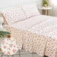 thumbnail image 1 of EnvioHome 100% Cotton Bed Sheets, 4 Piece - Cool & Crisp Cotton Percale King Size Bed Sheets - Sweet Ditsy Floral, 1 of 8