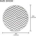 thumbnail image 3 of Coolnut 60" Grey Stripe Outdoor Round Tablecloth, Waterproof Stain-Resistant Non-Slip Circular Tablecloth with Umbrella Hole and Zipper for Tabletop Backyard Party BBQ Decor, 3 of 7