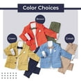 thumbnail image 4 of Wear Sierra Little Boy's 3-Piece Suit Set Jacket Pants Shirt Bow-Tie Durable, Brown Size 4T, 4 of 7