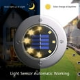 thumbnail image 5 of Zukuco 4 Pcs Solar Lights Outdoor, Solar Disk Lights Waterproof Solar Garden Lights Outdoor for Patio Pathway Ground Lawn Yard Driveway Walkway -Warm White, 5 of 9
