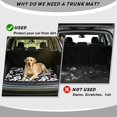 thumbnail image 3 of Binienty Black White Hibiscus Print Car Rear Trunk Mat, 29" x 39" Universal Fit Non-Slip Backing Cargo Liner, Durable Stylish Auto Interior Accessory for SUV Sedan Wagon Most, 3 of 6