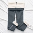 thumbnail image 4 of JeashCHAT Women's Fleece Lined Tights Casual Women Span Ladies Leggings High Waist Keep Warm Long Pants, 4 of 5