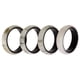 thumbnail image 1 of Juego de anillos de boda de silicona de 2 capas Bordo-Marble by ROQ para mujer Anillo 4 x 5 mm, 1 of 1