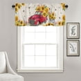 thumbnail image 3 of Bathroom Kitchen Window Curtain 54"x18" Rod Pocket Valance Curtain for Short Window, Half Tier Curtain Panels for Kitchen/Cafe/Living Room/Bedroom Windows, 3 of 3
