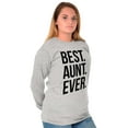 thumbnail image 3 of Best Aunt Ever Cute Favorite Auntie Women Plus Size Long Sleeve Graphic Tee Brisco Brands 3X, 3 of 5