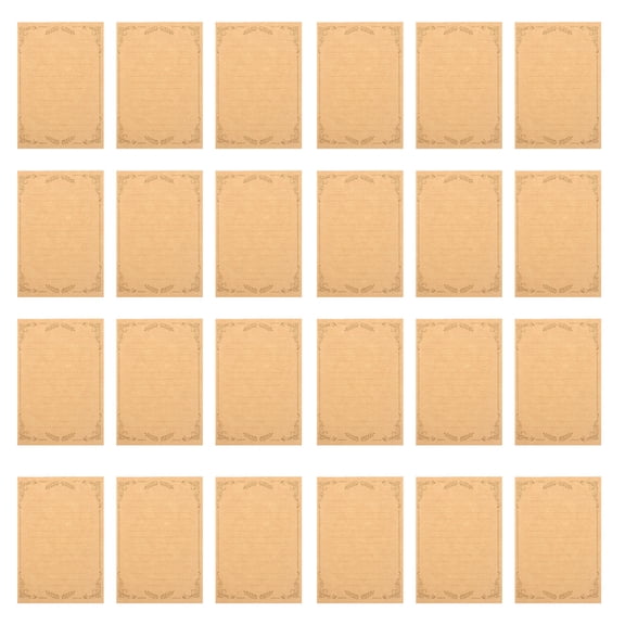 Milisten 100Sheets Antique Style Stationery Paper with Rustic Texture and Light Yellow Color for Handwriting