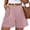 Pink, variant on Women High Waisted Pleated Dress Shorts Casual Business Wide Leg Tailored Short Pants with Pockets
