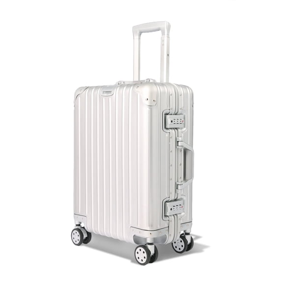 Gliderra All Aluminum Carry On Luggage 20 Inch, Durable Lightweight Suitcase, Silver