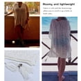 thumbnail image 4 of Swimsuit Cover Up for Women Crochet Sleeveless Tunic V Neck Bikini Beachwear Sheer Bathing Suit Coverups Alsol Lamesa, 4 of 6