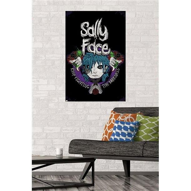 Sally Face - Crossed Guitars Wall Poster, 22.375