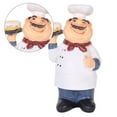 thumbnail image 3 of Chef Figurine Kitchen Resin Figure Ornament Figurines Tabletop Statue Restaurant Fat Toy Italian Desktop Sculpture Decor, 3 of 9