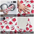 thumbnail image 3 of Lsque Christmas Hat Pattern Doormat, Durable Flannel Fabric, Waterproof Stain and Fade Resistant, Indoor Outdoor Door Mats, Easy Clean Patio Entrance Mat, 16x24in, 3 of 7