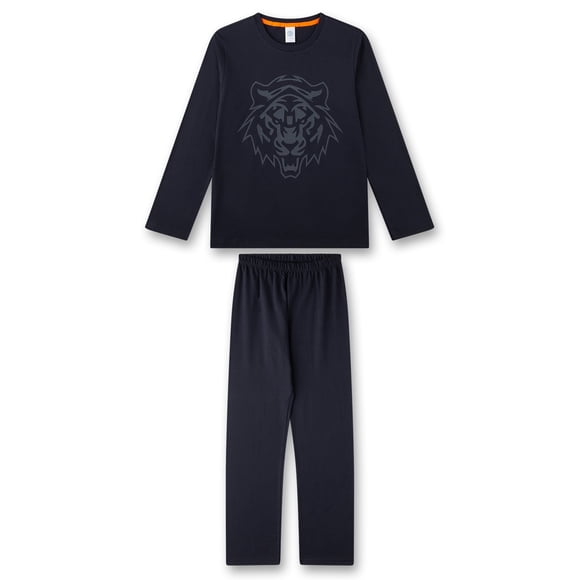 Sanetta pijama de niño - Teens, largo, ropa de dormir, pijama, algodón Azul oscuro 140