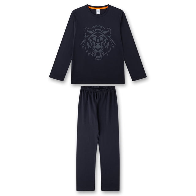 Sanetta pijama de niño - Teens, largo, ropa de dormir, pijama, algodón Azul oscuro 140