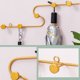 thumbnail image 5 of sweethay Colgador de pared de hierro para ropa, organizador de llaves, perchero para el hogar, decoración para sala de estar, muebles de jardín, pasillo Almacenamiento y organización del hogar Oro sweethay HA082038-02, 5 of 6