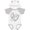 White & Heather w/ Ears, variant on Inktastic Lung Cancer Awareness White Ribbon Around Heart Boys or Girls Baby Bodysuit