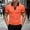 Orange, variant on COSFO Quarter Zip Polo Shirt Men Casual Short Sleeve Golf Shirts with Pocket Pullover Solid Collared Classic Fit Tops