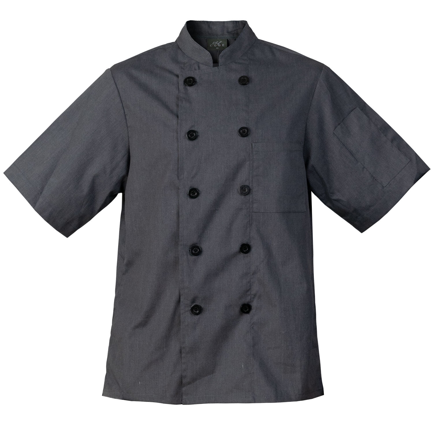 Chef Code Men's Short Sleeve Unisex Classic Chef Coat 