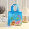 thumbnail image 4 of LBSISI Life, para cumpleaños de niños, suministros para fiestas, embalaje de bocadillos de chocolate, patrón de dinosaurio de dibujos animados, bolsas de regalo reutilizables, 4 of 4
