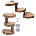 thumbnail image 2 of Pink Escalera de madera para hámster de 3/5 capas, puente colgante, escaleras, perchas, jaula, juguete para mascotas, 2 of 4