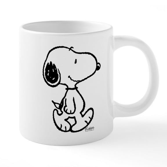 CafePress - Peanuts Snoopy Mugs - 20 Oz White Ceramic Mega Mug