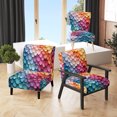 thumbnail image 1 of Designart "Harmonious Spectrum Opt Art wall decor II" Chaise d'Appoint Moderne Rembourrée Multicolore - Fauteuil Moderne pour Chambre, 1 of 7
