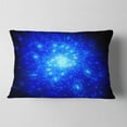 thumbnail image 2 of Designart Blue Fireworks on Black - Abstract Throw Pillow - 12x20, 2 of 5