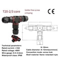 thumbnail image 2 of MYG 4Pcs Cable Connectors Waterproof IP68 3 Pin Cable Connector T-Shape Junction Box, 2 of 8