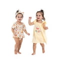 thumbnail image 2 of Winnie the Pooh Baby Girl Sundress, Romper and Diaper Cover Outfit Set with Headband, Sizes 0/3M-24M, 2 of 7