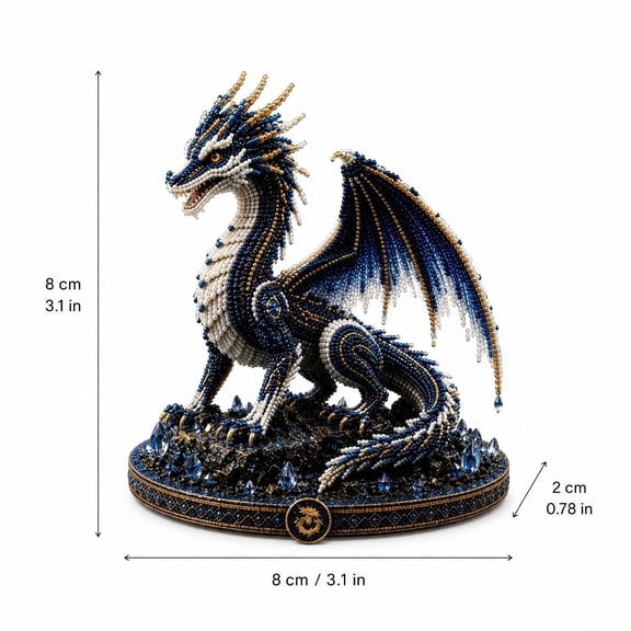 Preety 3D Mythical Animal DIY Bead Kit All-in-One Complete Beading Craft Set for Beginners, 1-Count