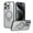 Gray, variant on for iPhone 16 Pro Frosted Clear Case with Magnetic Stand, [Compatible with MagSafe] [Invisible Ring Holder] Soft TPU Frame Shockproof Protection Cover for iPhone 16 Pro Phone Case, Black