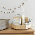 thumbnail image 2 of Wooden Diaper Caddy Organizer - 360 Degrees Rotating Caddy with Removable Dividers, Nursery Diaper Organizer, 2 of 7