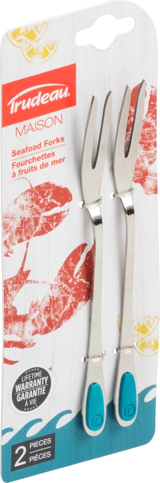 Trudeau Maison Seafood Fork Set 2pcsBlue & Silver