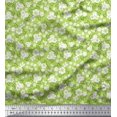 thumbnail image 1 of Soimoi Poly Georgette Fabric Leaves & Floral Artistic Printed Fabric 1 Yard 42 Inch Wide, 1 of 5