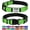 Green, variant on Three Tree Personalized Dog Collars with Engraved Name Plate, Silent No Jingle Custom Nylon Collar with Fixed ID Tag, Reflective Soft Neoprene Padded Breathable